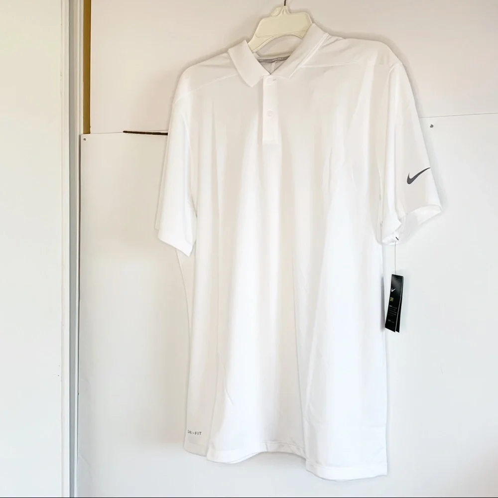 Nike Men's White Dri-Fit Victory Golf Polo, Size Large